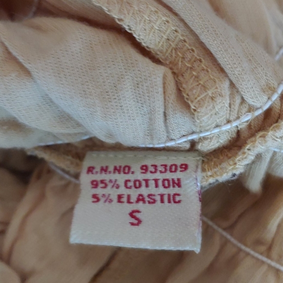 Tan Ruched Stretchy Tube Top - Picture 4 of 4